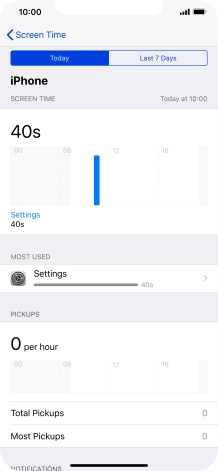Press Last 7 Days to see your use for the past week.