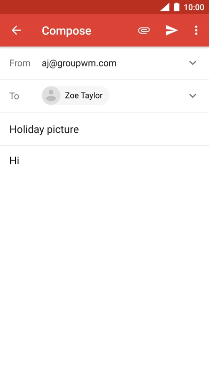 Press the attachment icon.