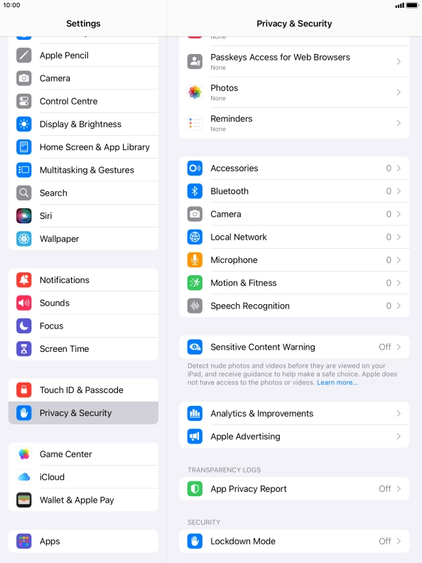 Press App Privacy Report.