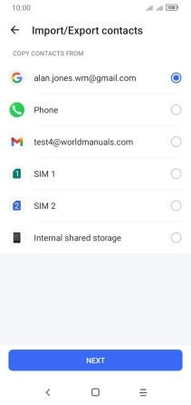 Press the name of the SIM.