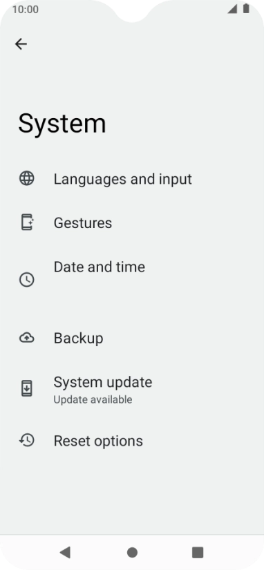 Press Reset options.