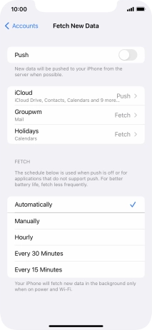 If you turn off the function, press the required setting.