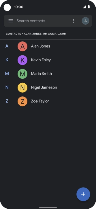 Press the menu icon.