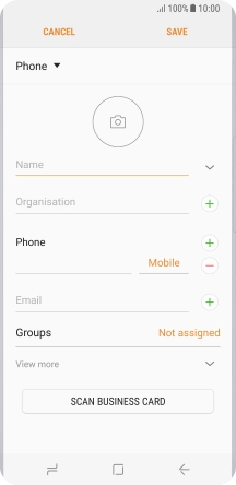 Press Name and key in the required name.