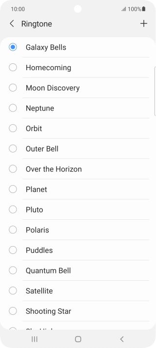 Press the add ring tone icon.