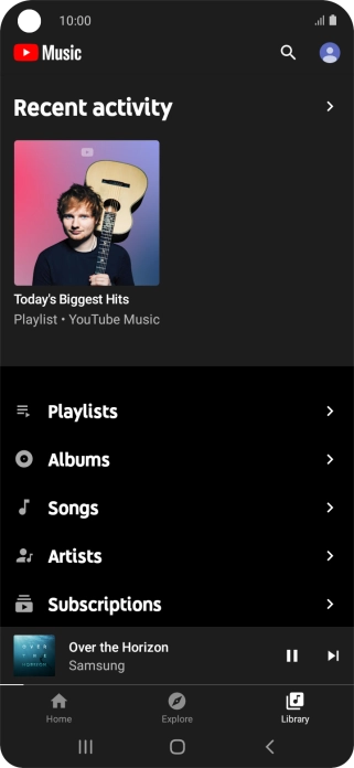 Press the required category and go to the required audio file.