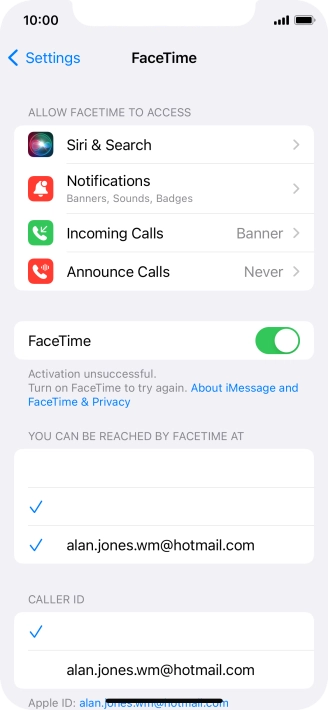 Press the indicator next to 