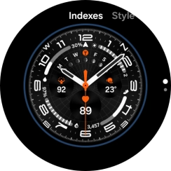 Slide your finger on the screen to change between the different designs. Slide your finger on the screen to change between the different designs.