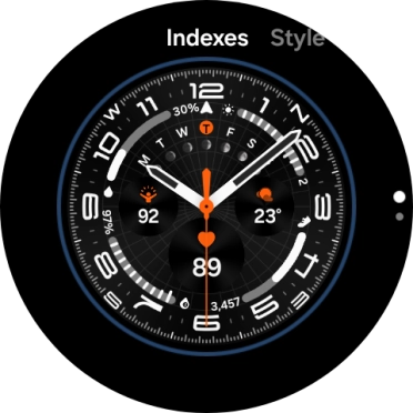 Slide your finger on the screen to change between the different designs. Slide your finger on the screen to change between the different designs.