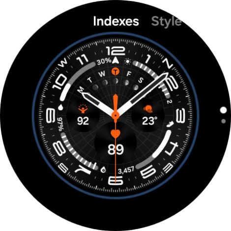 Slide your finger on the screen to change between the different designs. Slide your finger on the screen to change between the different designs.
