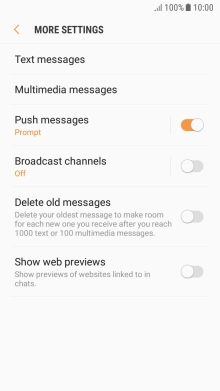 Press Text messages.
