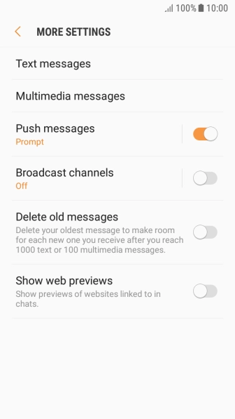 Press Text messages.