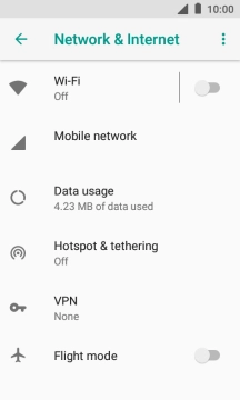Press Mobile network.