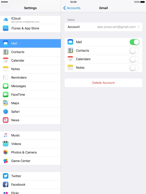 Press the indicator next to 
