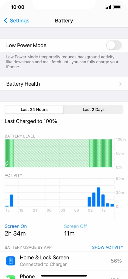 Press the indicator next to 