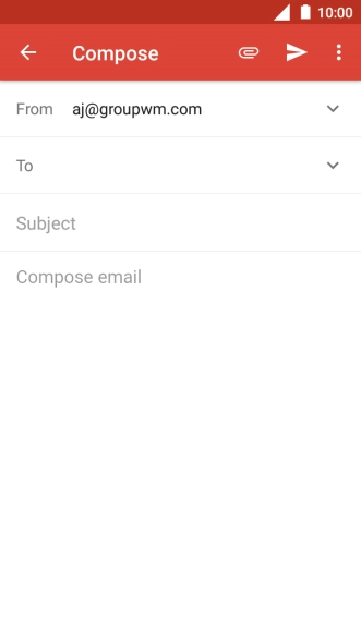 Press To and key in the first letters of the recipient's name.
