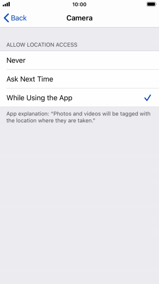 Press the required setting to turn the function on or off. Press the required setting to turn the function on or off.