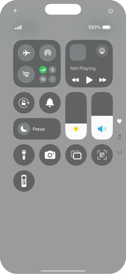 Press the sound mode icon to turn silent mode on or off.