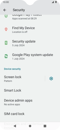Press Screen lock and key in the current phone lock code.