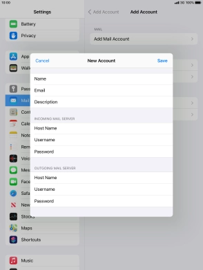 Press Save. Your email account has now been set up. To select more settings for incoming and outgoing server, proceed with the following steps.