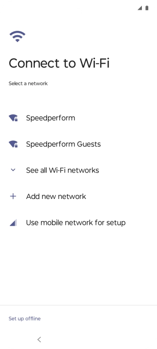 Press the required Wi-Fi network.