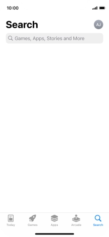 Press the search field and key in the name or subject of the required app.