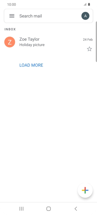 Press the email account icon.