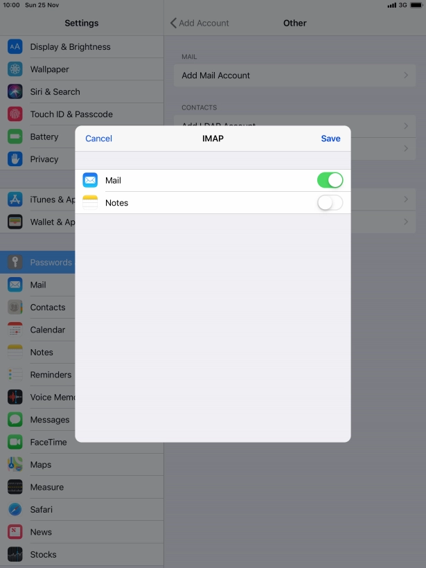 Press Save. Your email account has now been set up. To select more settings for incoming and outgoing server, proceed with the following steps.