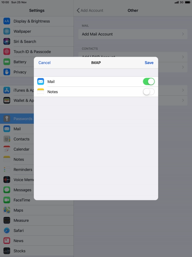 Press Save. Your email account has now been set up. To select more settings for incoming and outgoing server, proceed with the following steps.