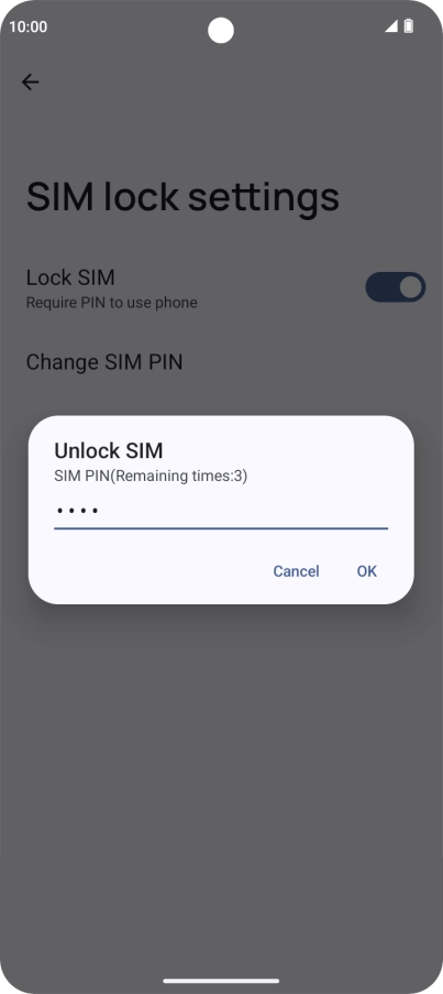 Key in your PIN and press OK. Key in your PIN and press OK.