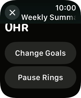 Follow the instructions on the screen to see an activity summary for the current week or to adjust the daily activity goal.