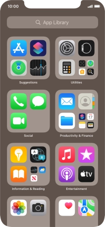 Press the required app.