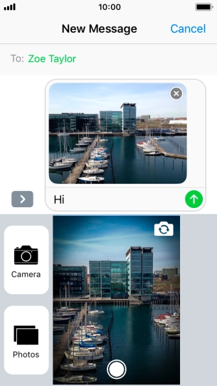 Press the send icon.