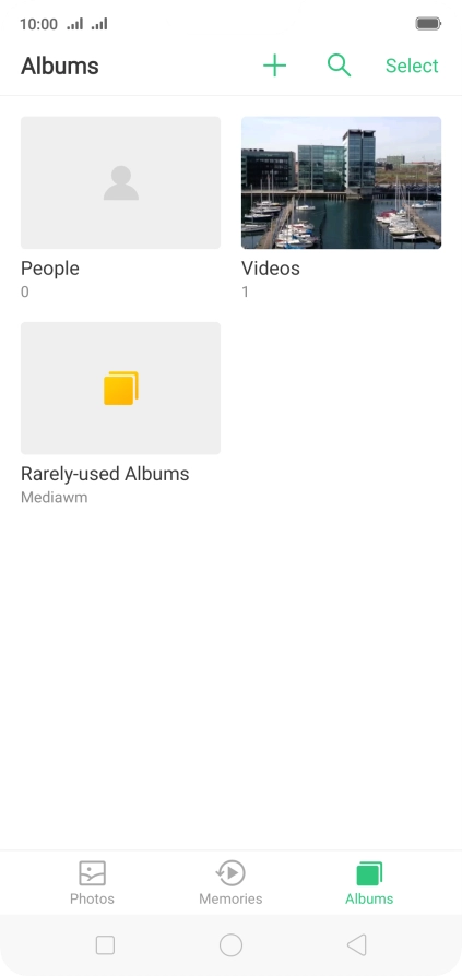 Press Albums and go to the required folder.