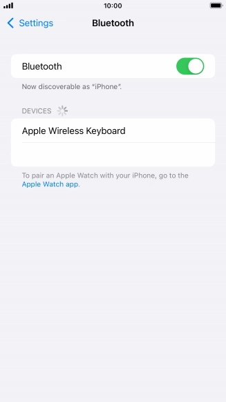 Press the required Bluetooth device and follow the instructions on the screen to pair the device with your phone.