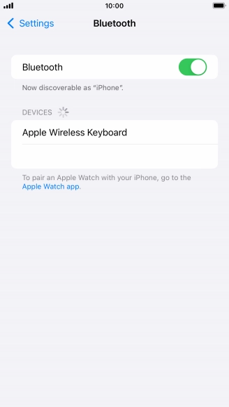 Press the required Bluetooth device and follow the instructions on the screen to pair the device with your phone.