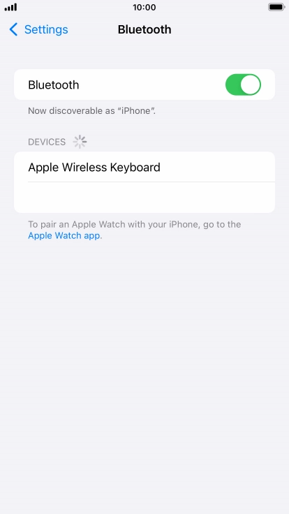 Press the required Bluetooth device and follow the instructions on the screen to pair the device with your phone.
