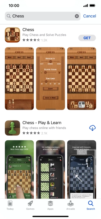 Press the required app.