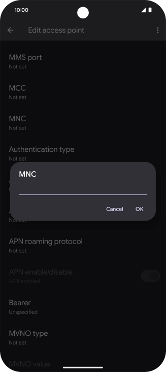 Key in 03 and press OK.