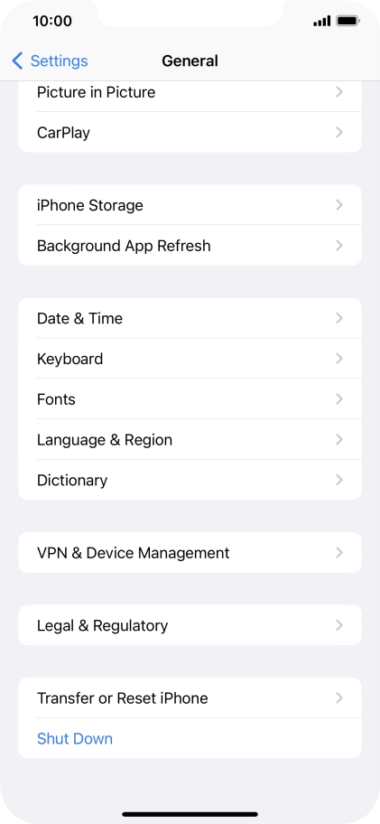 Press Transfer or Reset iPhone.