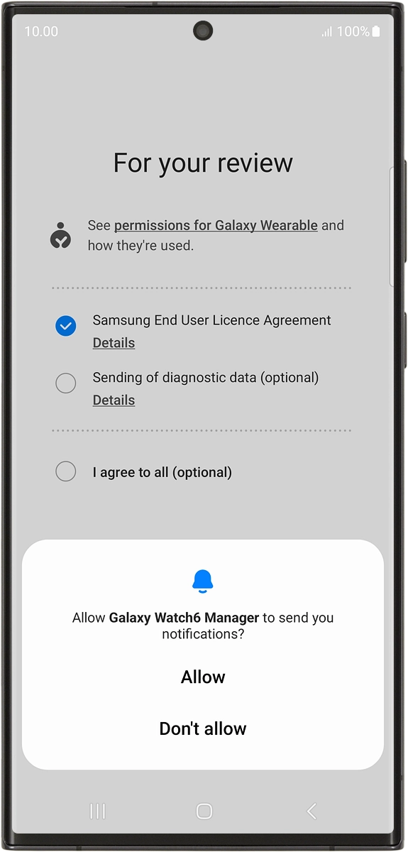 On your phone: Press Allow.