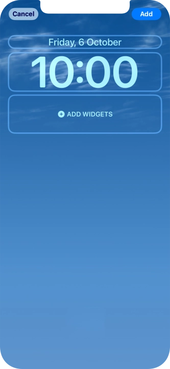 To customise the way the lock screen date is displayed, press the date widget and follow the instructions on the screen to select the required widget display mode.