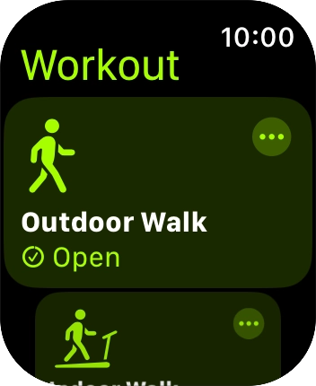 Press the required training activity to start it. Press the required training activity to start it.