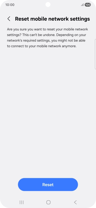 Press Reset. Press Reset.