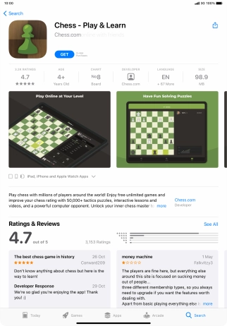 Press GET and follow the instructions on the screen to install the app.