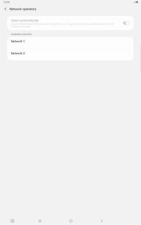 Press the required network.