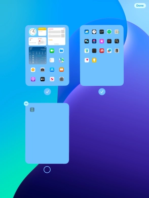 Press the delete icon next to the required home screen page.