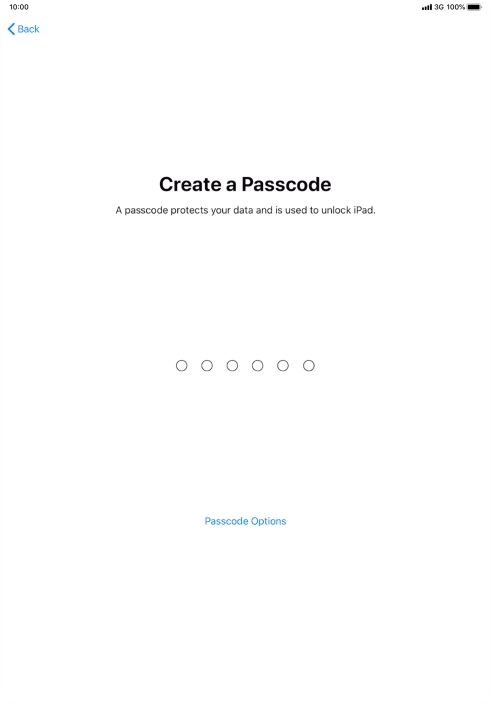Press Passcode Options.