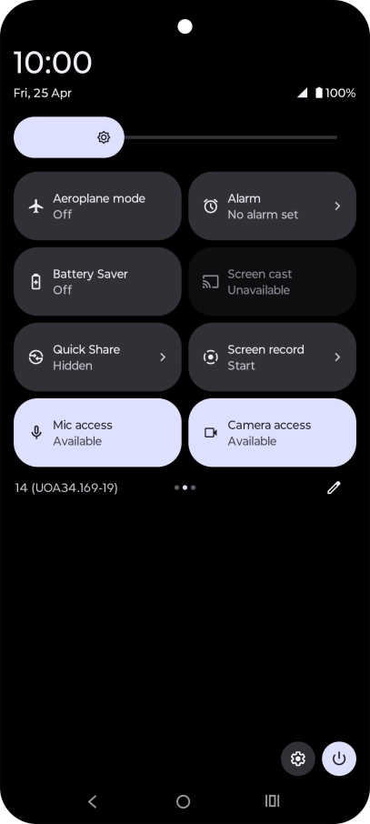 Press Aeroplane mode to turn the function on or off.