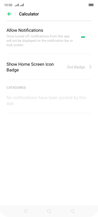 Press the indicator next to 